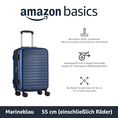 Amazon Basics Hartschalen Kofferset - 3-teiliges Set (55, 68, 78 cm)