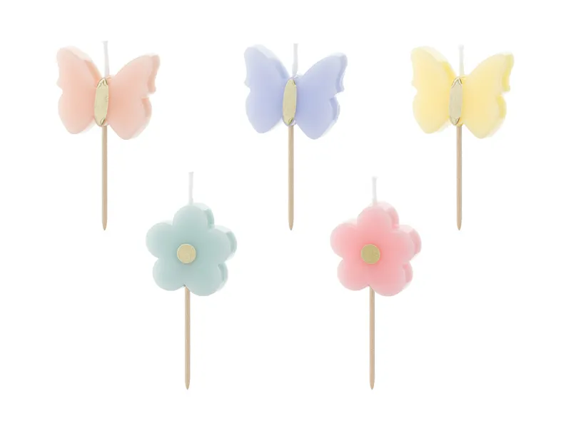 Schmetterling & Blumen Kerzen