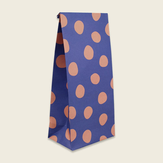 Mitgebseltüten blau mit rosa Punkten