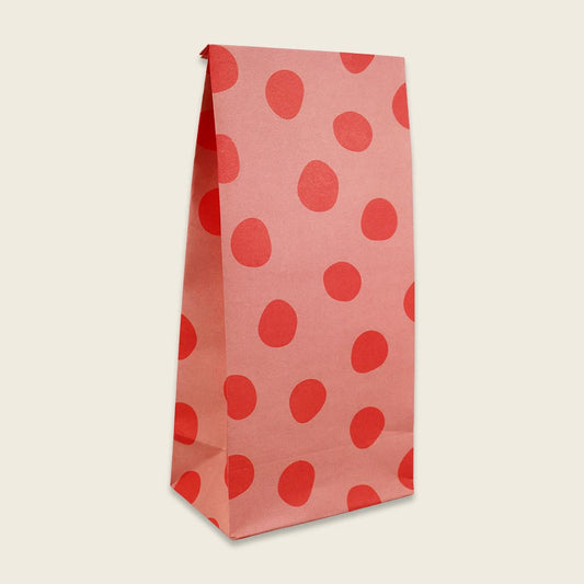 Mitgebseltüten rosa mit roten Punkten