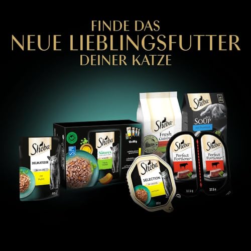 SHEBA Adult Katzenfutter nass - 32x85g Schalen - Geflügel in Sauce - Großpackung