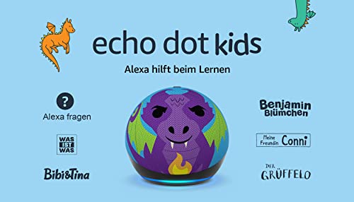 Echo Dot Kids (5. Gen) - Smarter WLAN und Bluetooth Lautsprecher mit Alexa