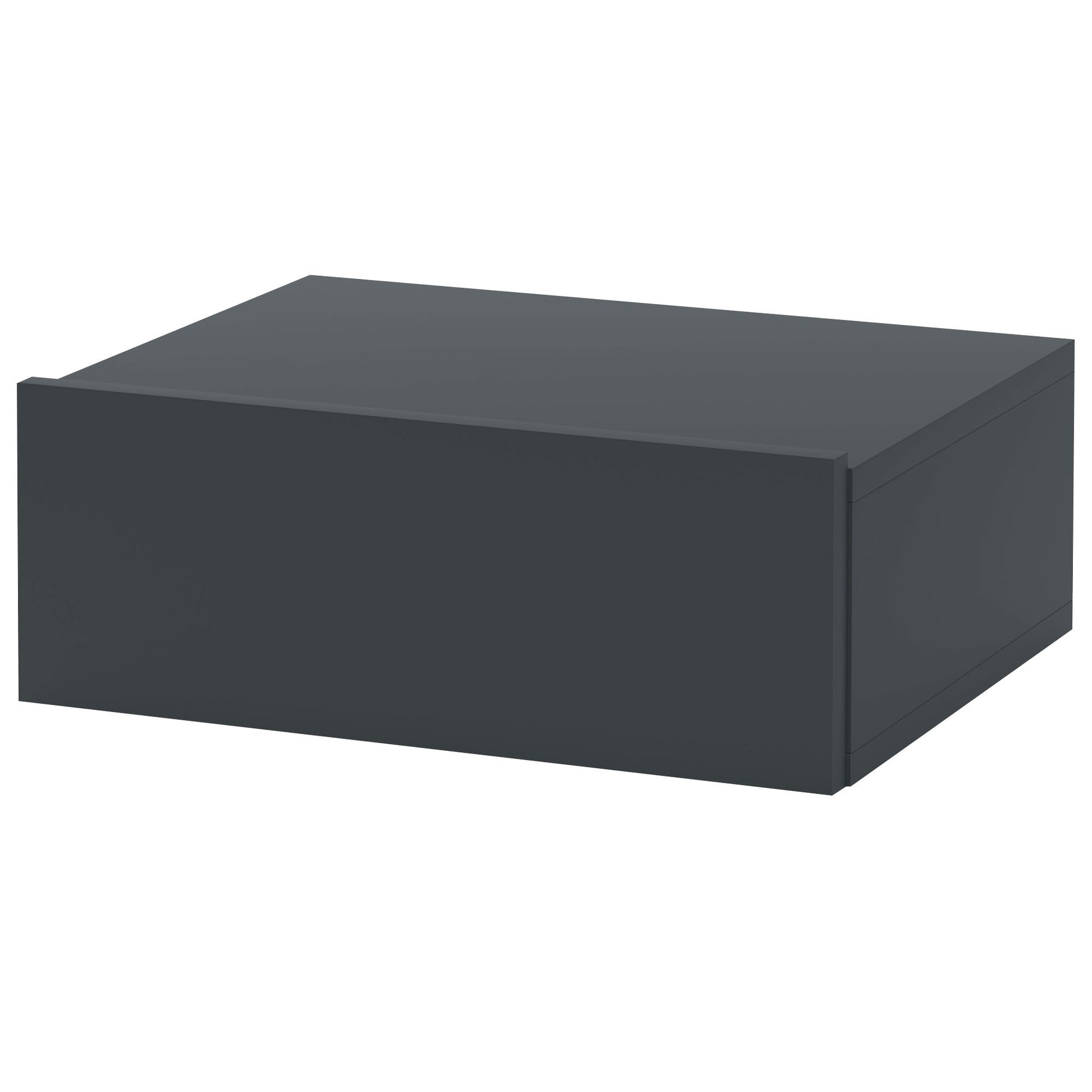 HOMCOM Hängenachttisch mit Schublade, Schlafzimmer Nachttisch aus Spanplatte im modernen Stil, 40x30x15 cm, Schwarz   Aosom