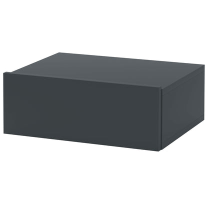 HOMCOM Hängenachttisch mit Schublade, Schlafzimmer Nachttisch aus Spanplatte im modernen Stil, 40x30x15 cm, Schwarz   Aosom