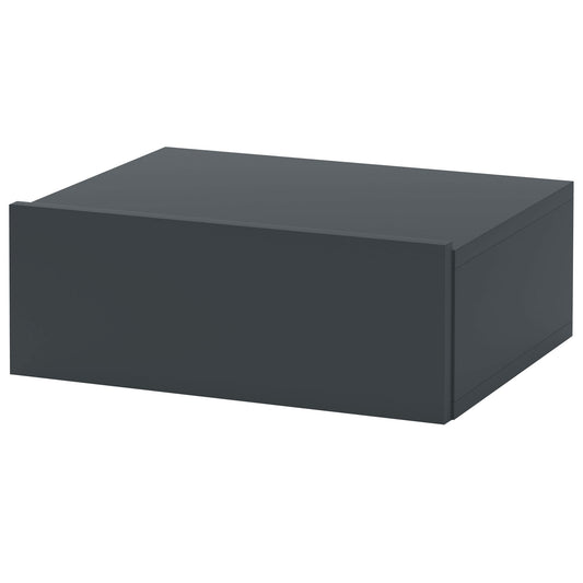 HOMCOM Hängenachttisch mit Schublade, Schlafzimmer Nachttisch aus Spanplatte im modernen Stil, 40x30x15 cm, Schwarz   Aosom