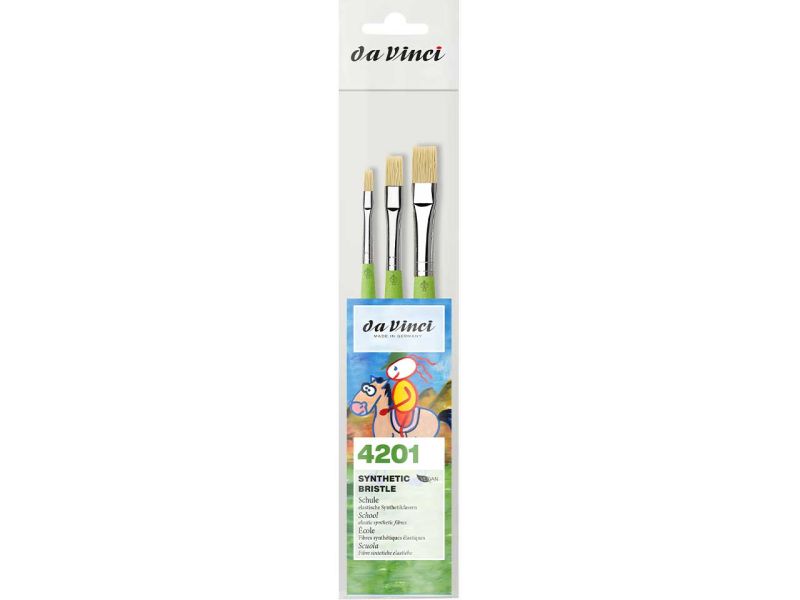 da Vinci Schulpinsel-Set, Synthetic Bristle »Serie 4201«, 3-tlg.