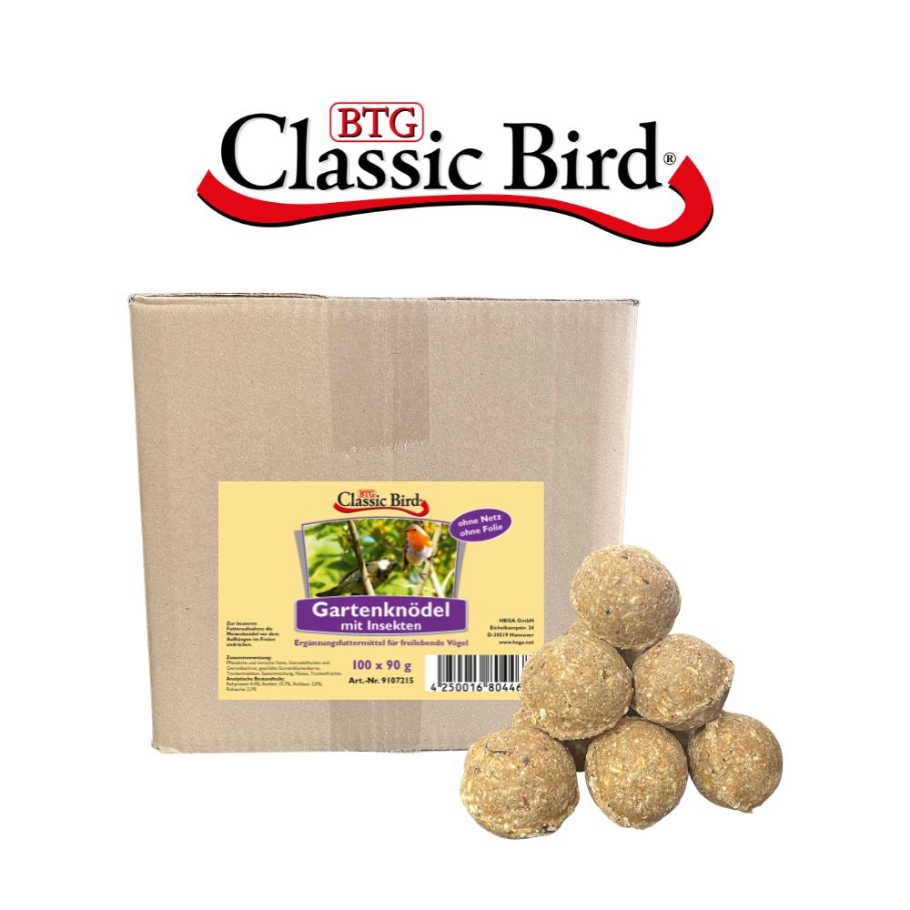 Classic Bird Gartenknödel mit Insekten ohne Netz & ohne Folie