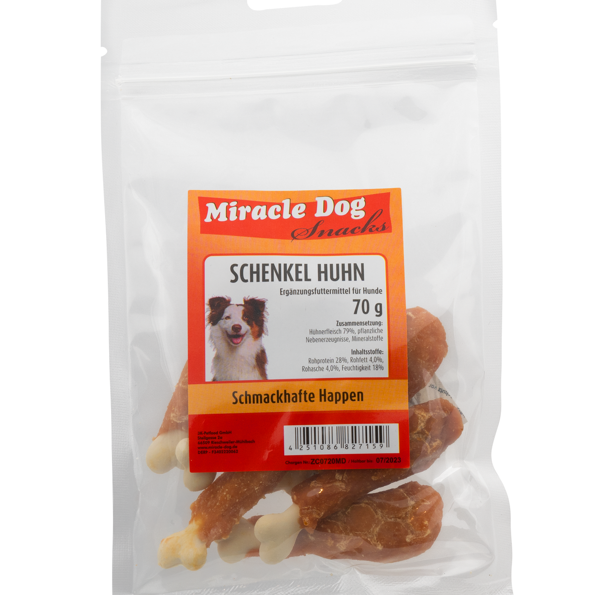 Miracle Dog Hühnerschenkel 70g - 24er Pack