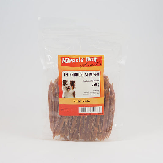 Miracle Dog Entenbrust Streifen 250g - 10er Pack