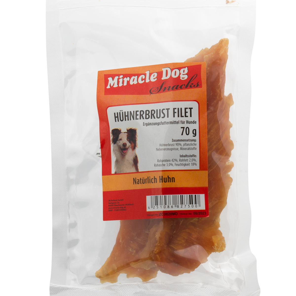 Miracle Dog Hühnerbrust Filet 70g - 20er Pack