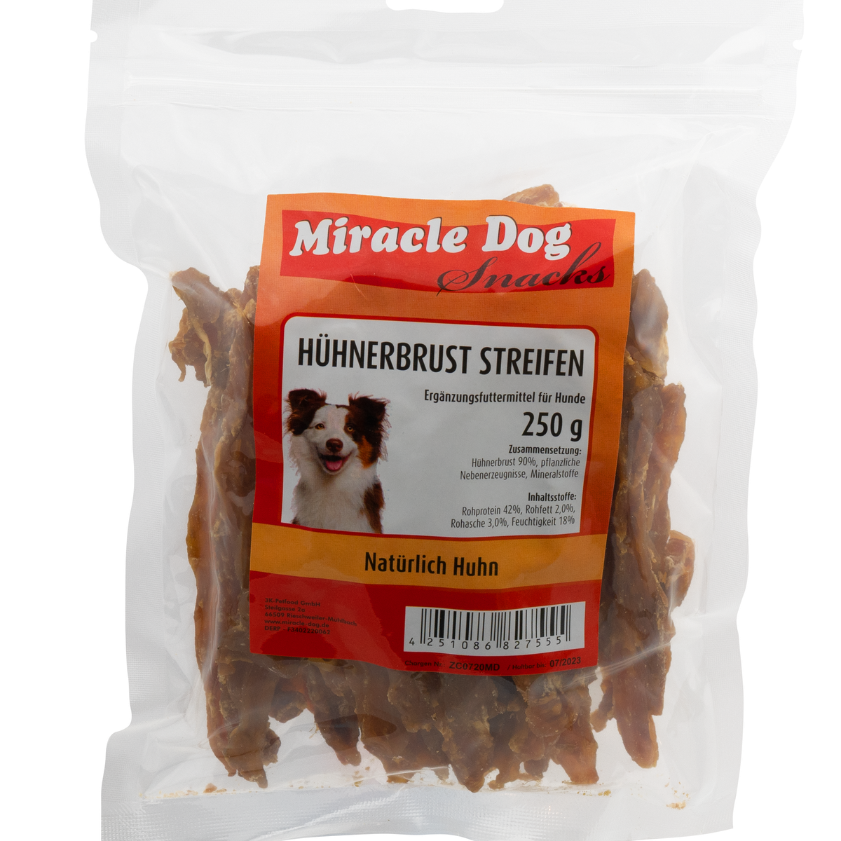 Miracle Dog Hühnerbrust Streifen 250g - 10er Pack