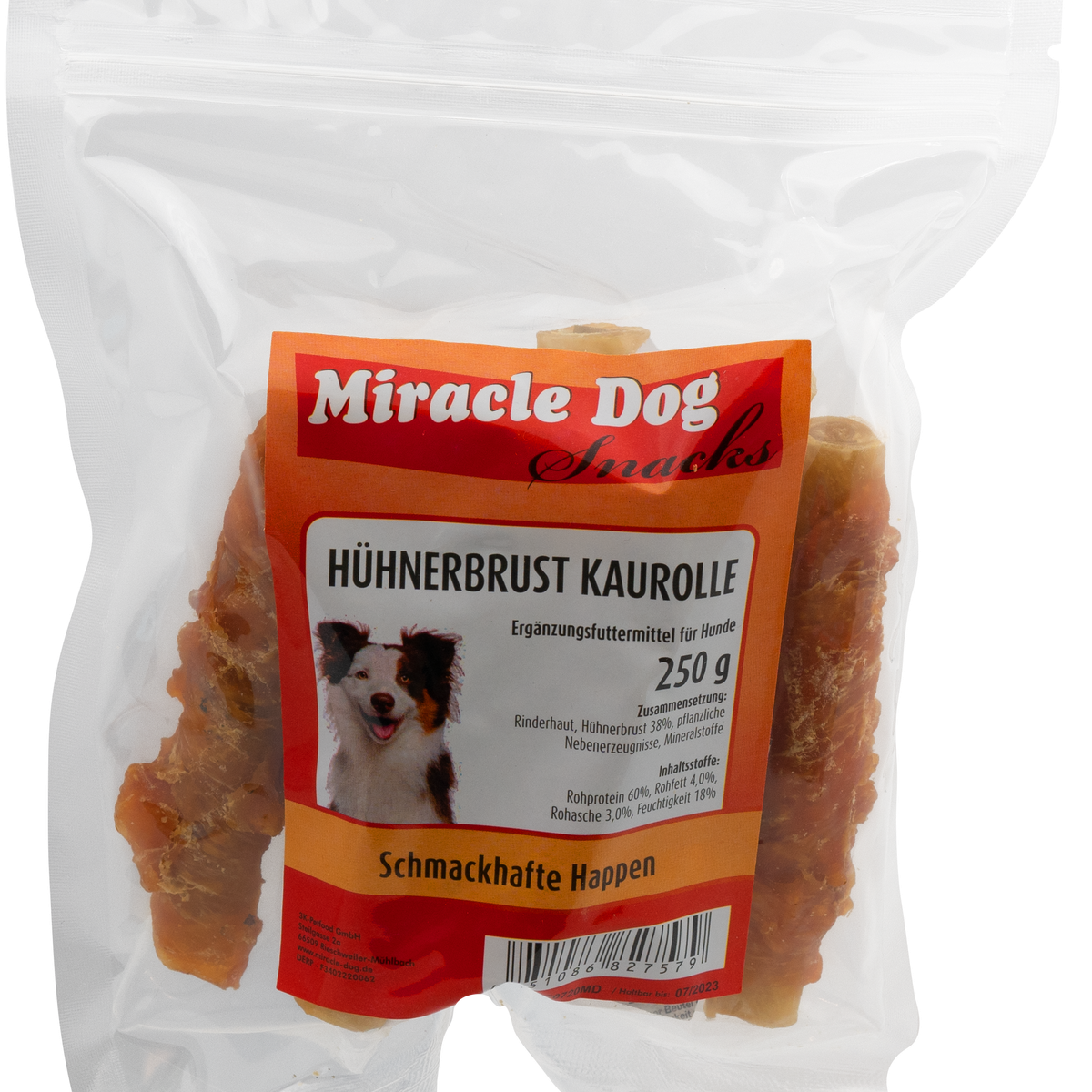 Miracle Dog Hühnerbrust Kaurolle 250g - 12er Pack