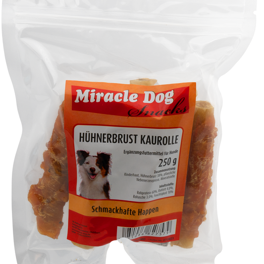 Miracle Dog Hühnerbrust Kaurolle 250g - 12er Pack