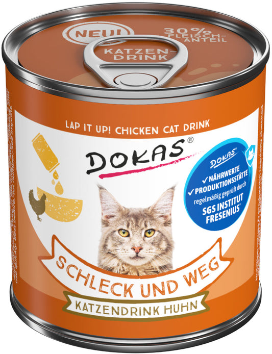 Dokas Schleck und weg Katzendrink Huhn
