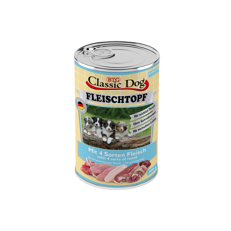 Classic Dog - Dose Junior Fleischtopf Pur 6x400g