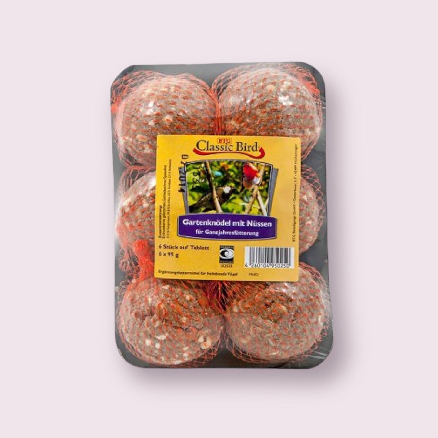 Classic Bird Garten Nussknödel auf Tablett