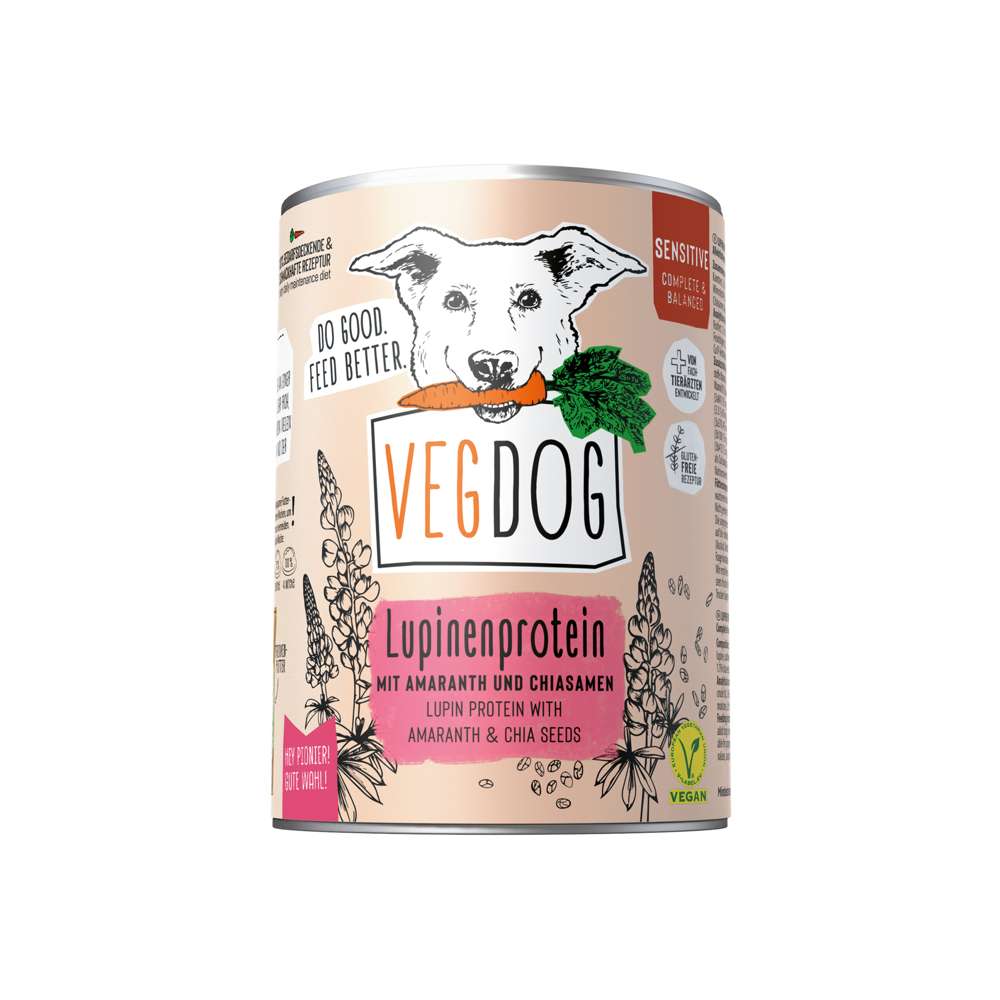 VEGDOG - Sensibelchen Dose No1 - Lupinenprotein