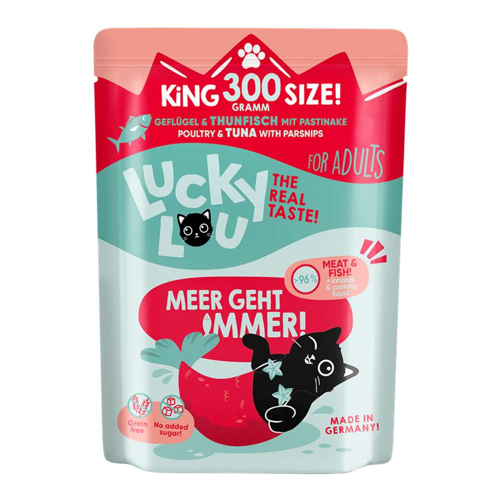 LuckyLou Cat - Life Stage Adult Pouchbeutel 6x300g
