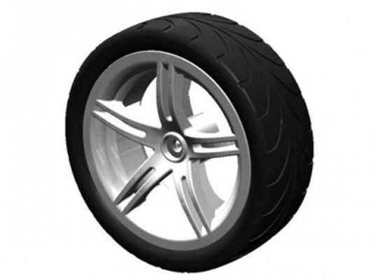 BERG Rad silber 4.30/150-12 Slick links für Ferrari