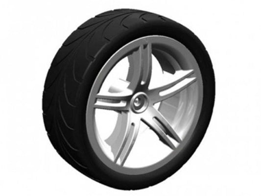 BERG Rad silber 4.30/150-12 Slick rechts für Ferrari