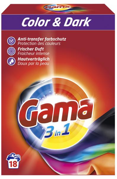 Gama 3 in 1 Color & Dark Waschmittel Pulver