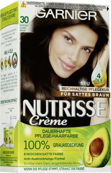 Garnier Nutrisse Creme Pflege-Haarfarbe 30 Espresso-dunkelbraun