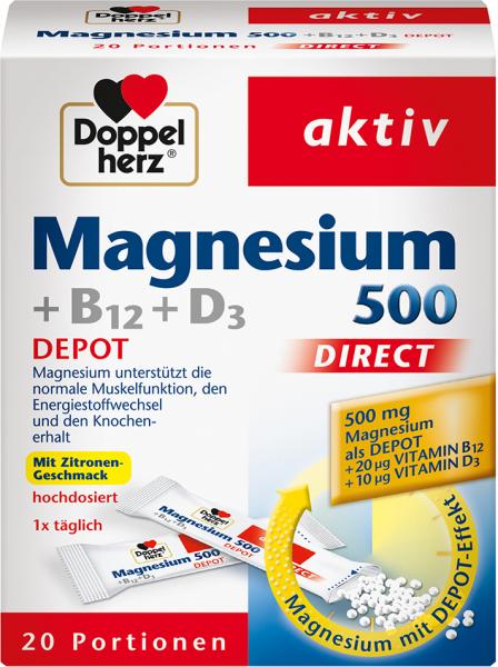 Doppelherz aktiv Magnesium 500 Depot + B12 + D3