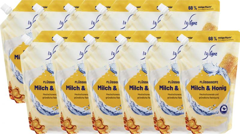 La Ligne Flüssigseife Milch und Honig Nachfüllbeutel