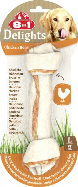 8in1 Delights Kauknochen mit Hähnchenfleisch L