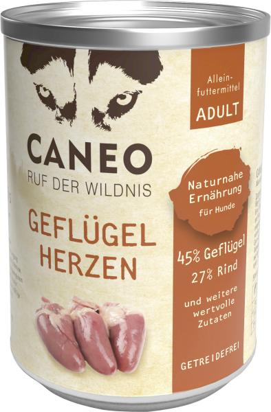 Caneo Ruf der Wildnis Geflügelherzen getreidefrei