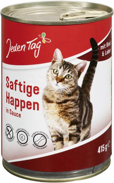Jeden Tag Katze Saftige Happen in Sauce mit Rind & Leber