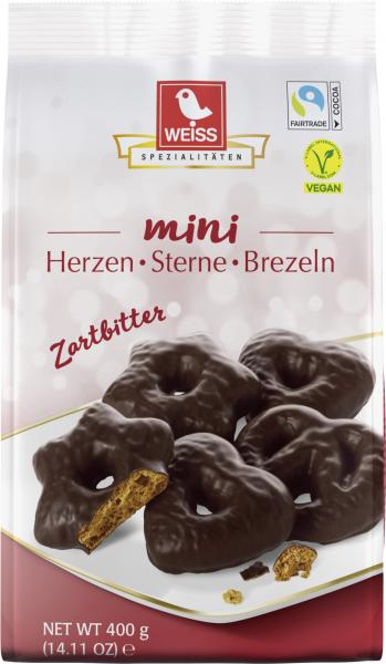 Lebkuchen Mini Herzen Sterne Brezeln Zartbitter