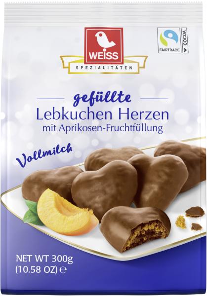 gefüllte Lebkuchen Herzen Vollmilch
