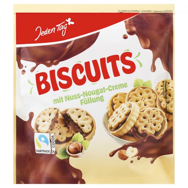Jeden Tag Biscuits mit Nuss-Nougat-Creme Füllung