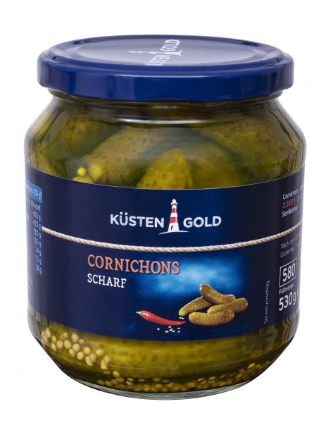 Küstengold Cornichons scharf