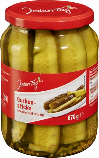 Jeden Tag Gurkensticks