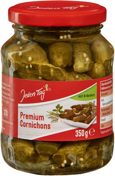 Jeden Tag Premium Cornichons mit Kräutern