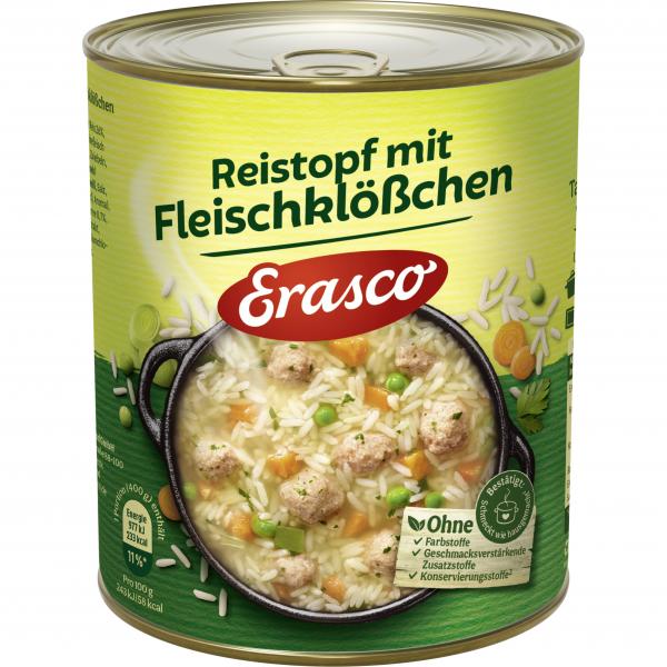 Erasco Reistopf mit Fleischklößchen
