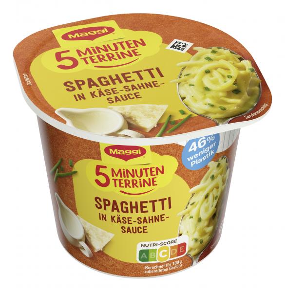 Maggi 5 Minuten Terrine Spaghetti in Käse-Sahne-Sauce