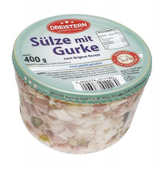 Dreistern Sülze mit Gurke