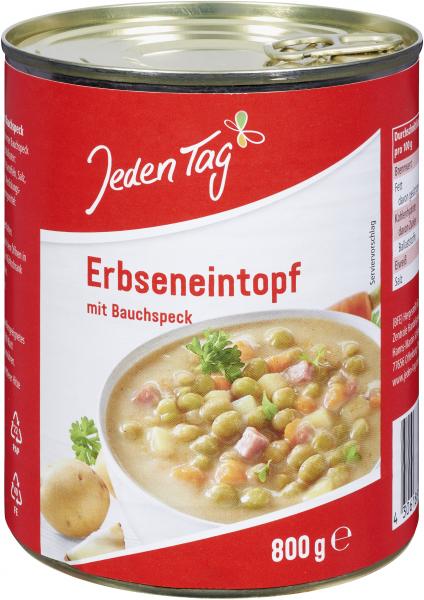 Jeden Tag Erbseneintopf mit Bauchspeck