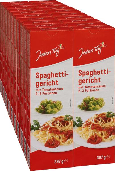 Jeden Tag Spaghetti-Gericht mit Tomaten-Sauce