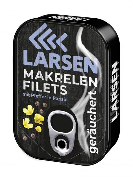 Larsen Makrelen-Filets mit Pfeffer in Rapsöl geräuchert