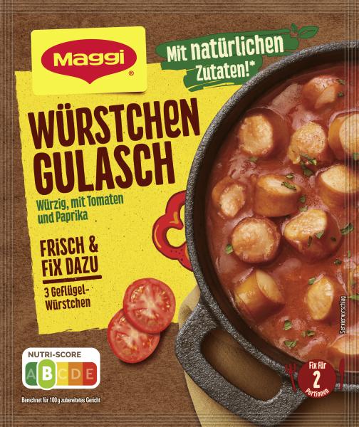 Maggi Fix für Würstchen Gulasch
