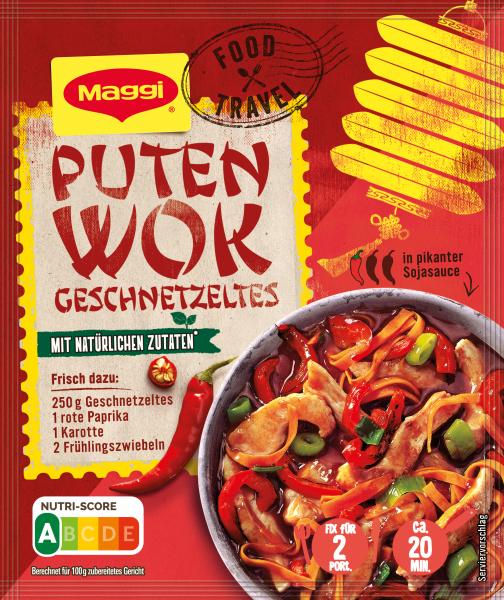Maggi Food Travel Fix für Puten Wok Geschnetzeltes Würzmischung