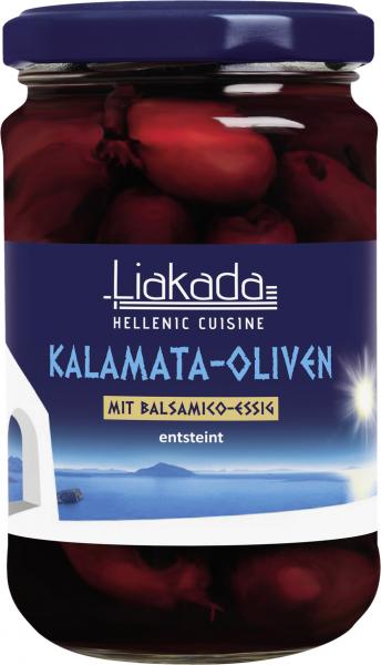Liakada Kalamata-Oliven mit Balsamico-Essig entsteint