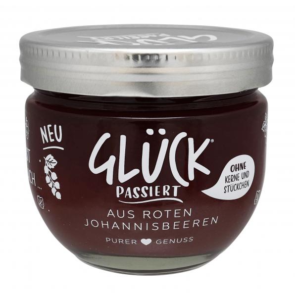 Glück passiert Rote Johannisbeeren