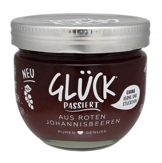 Glück passiert Rote Johannisbeeren