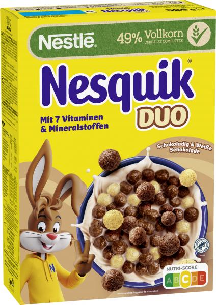 Nestlé Nesquik Duo, braune und weiße Schoko Cerealien mit Vollkorn