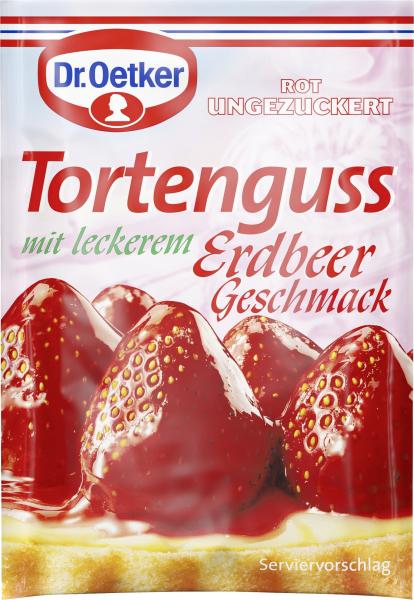 Dr. Oetker Tortenguss ungezuckert Erdbeer Geschmack